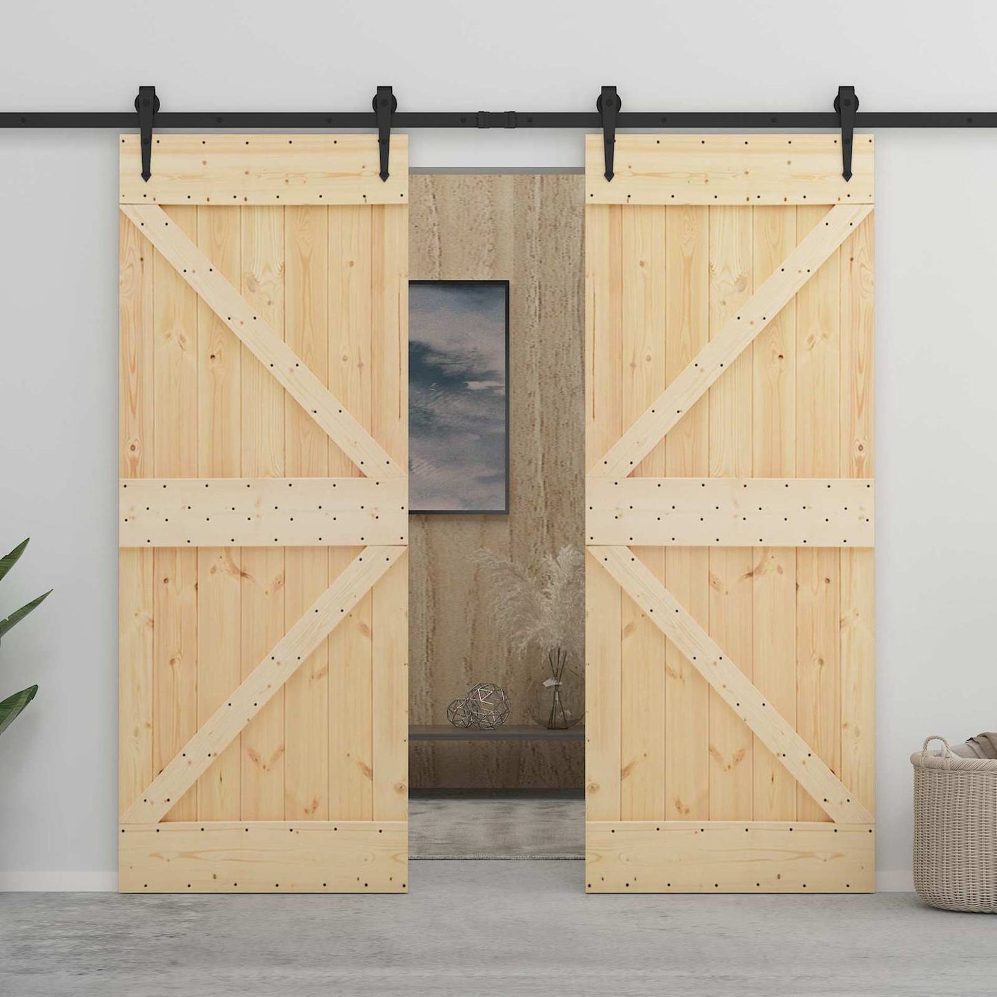 Dør NARVIK 90 x 210 cm Massivt Fyrretræ (Ubehandlet)
