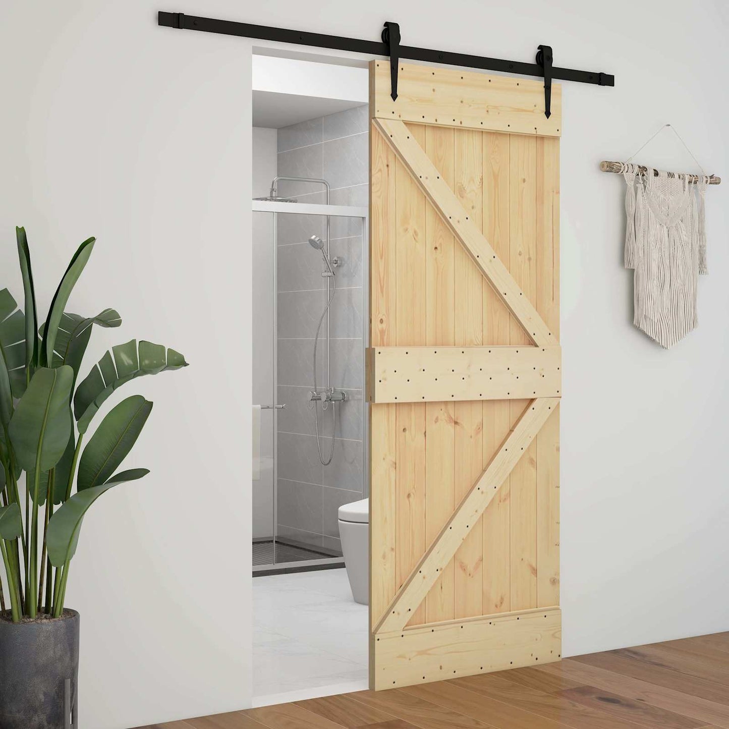 Dør NARVIK 90 x 210 cm Massivt Fyrretræ (Ubehandlet)