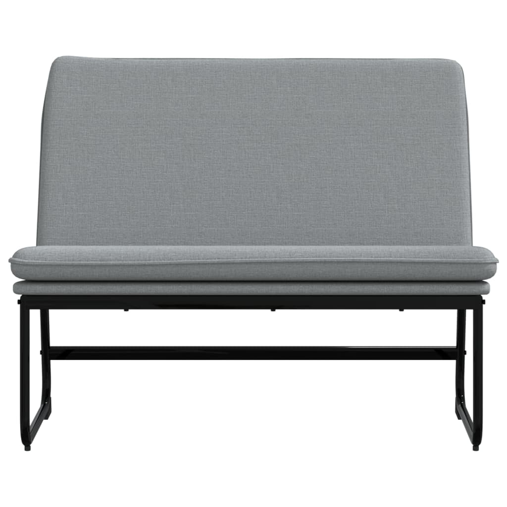 bænk 100x75x76 cm stof lysegrå