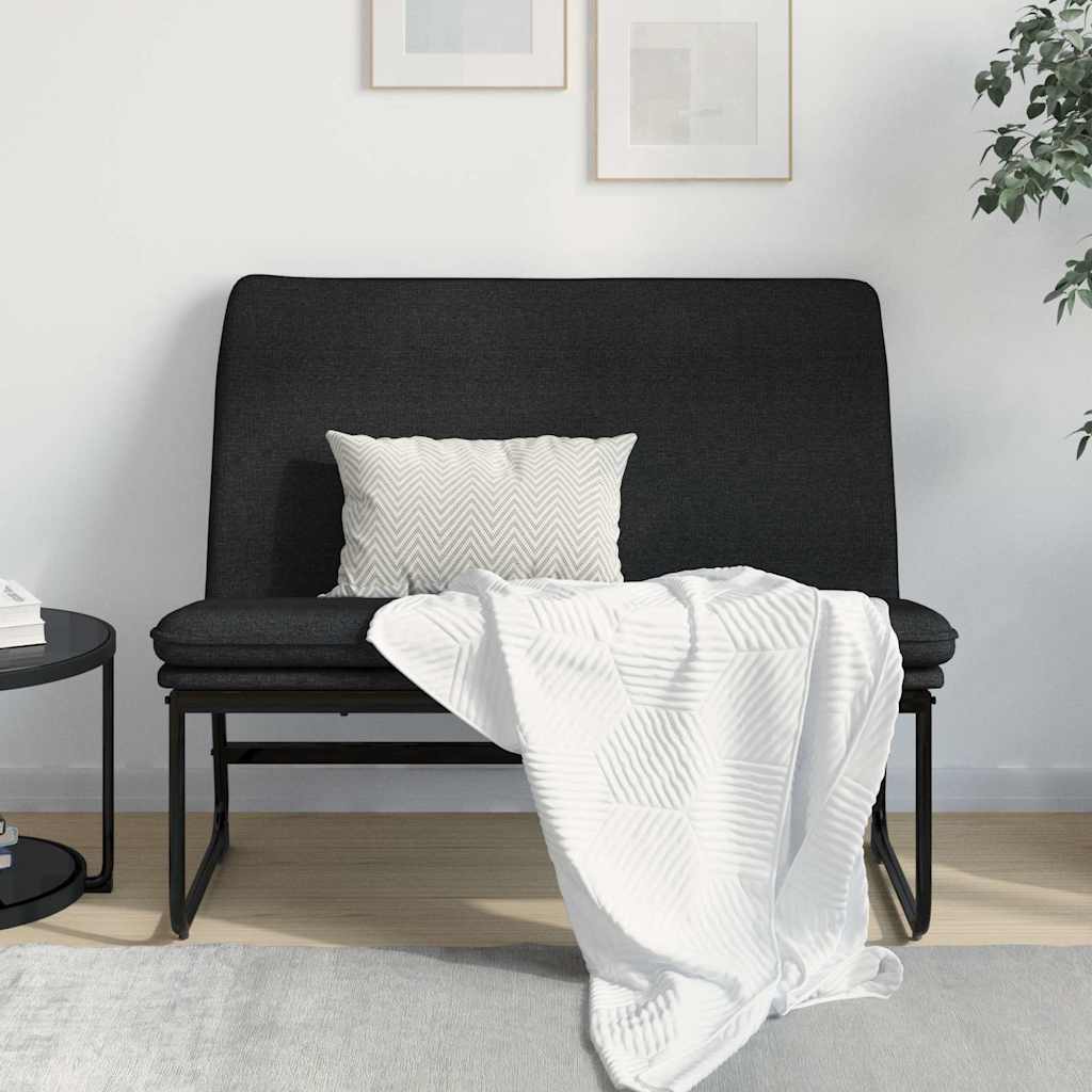 bænk 100x75x76 cm stof sort