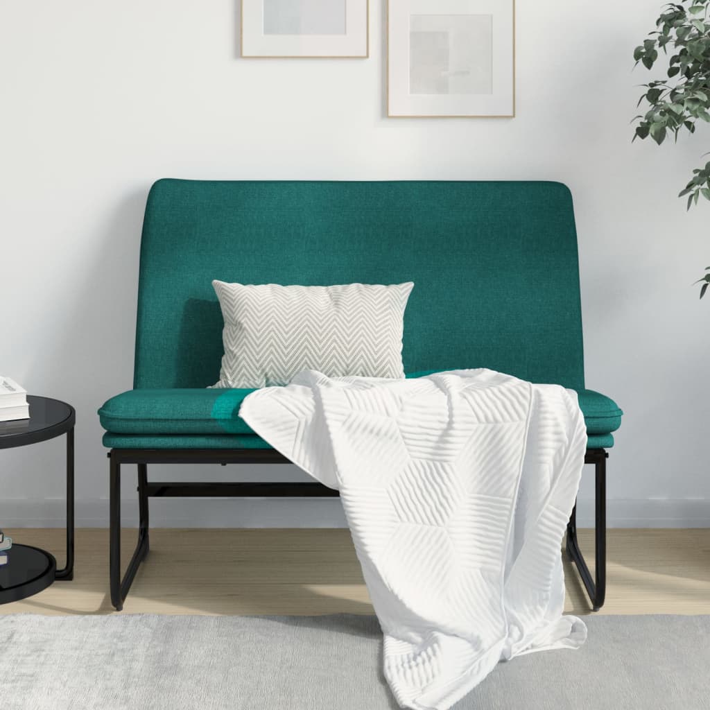 bænk 100x75x76 cm stof mørkegrøn