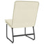 loungestol 54x75x76 cm kunstlæder cremefarvet