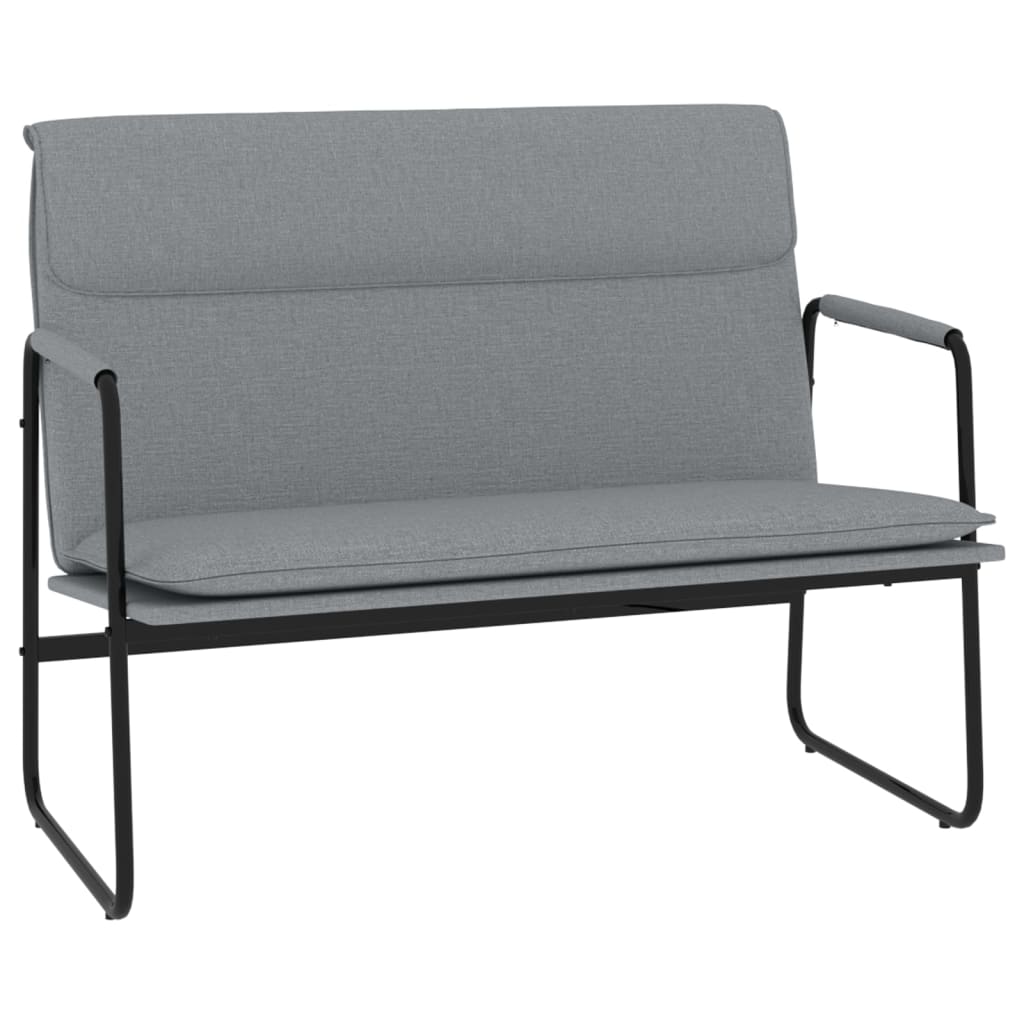 bænk 100x64x80 cm stof lysegrå