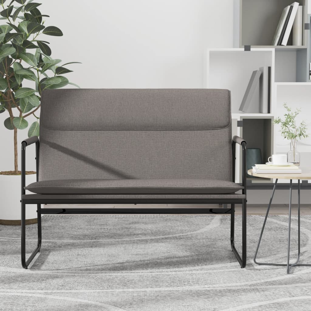 bænk 100x64x80 cm stof gråbrun