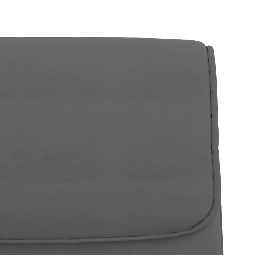 bænk 100x64x80 cm kunstlæder grå
