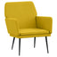 lænestol 62x79x79 cm velour gul