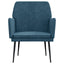 lænestol 62x79x79 cm velour blå
