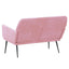 bænk 108x79x79 cm velour lyserød