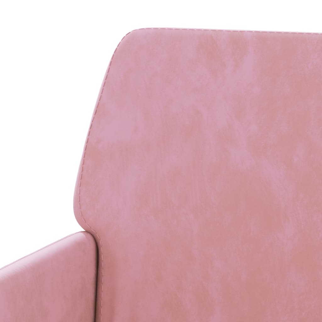 bænk 108x79x79 cm velour lyserød