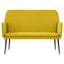 bænk 108x79x79 cm velour gul