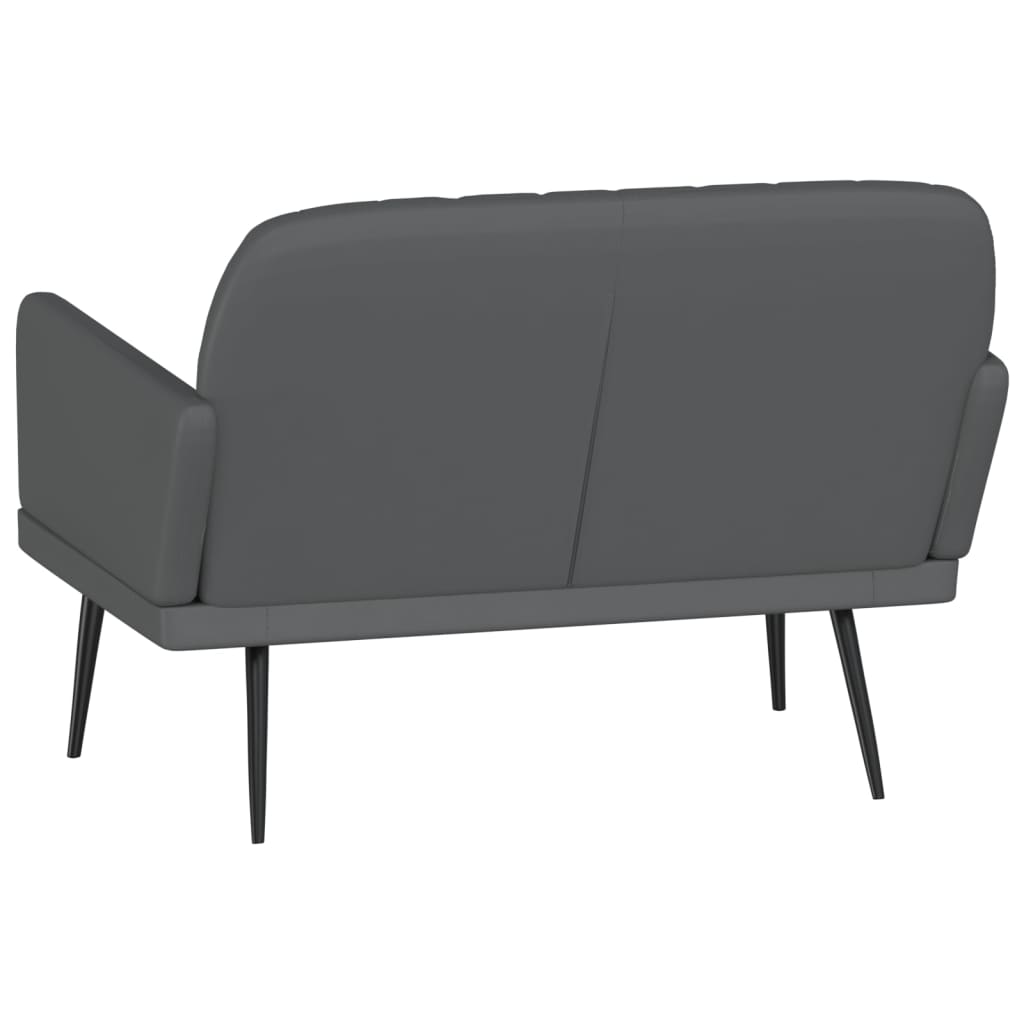 bænk 107x80x81 cm kunstlæder grå