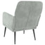 lænestol 62x79x79 cm velour lysegrå