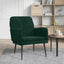 lænestol 62x79x79 cm velour mørkegrøn