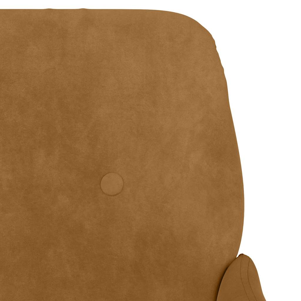 lænestol 62x79x79 cm velour brun