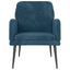 lænestol 62x79x79 cm velour blå