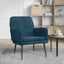 lænestol 62x79x79 cm velour blå
