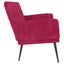 bænk 108x79x79 cm velour vinrød