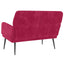 bænk 108x79x79 cm velour vinrød