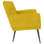 bænk 108x79x79 cm velour gul