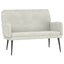 bænk 108x79x79 cm velour cremefarvet