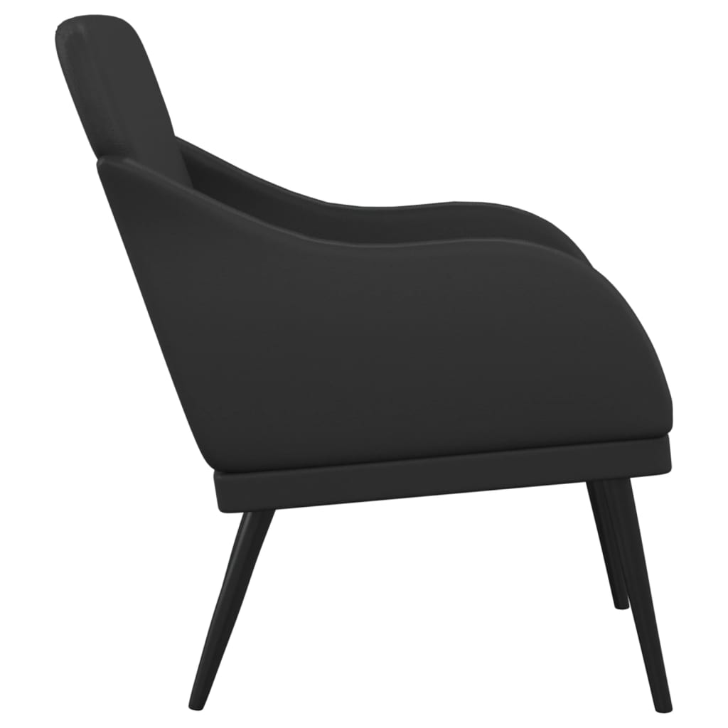 lænestol 63x76x80 cm kunstlæder sort