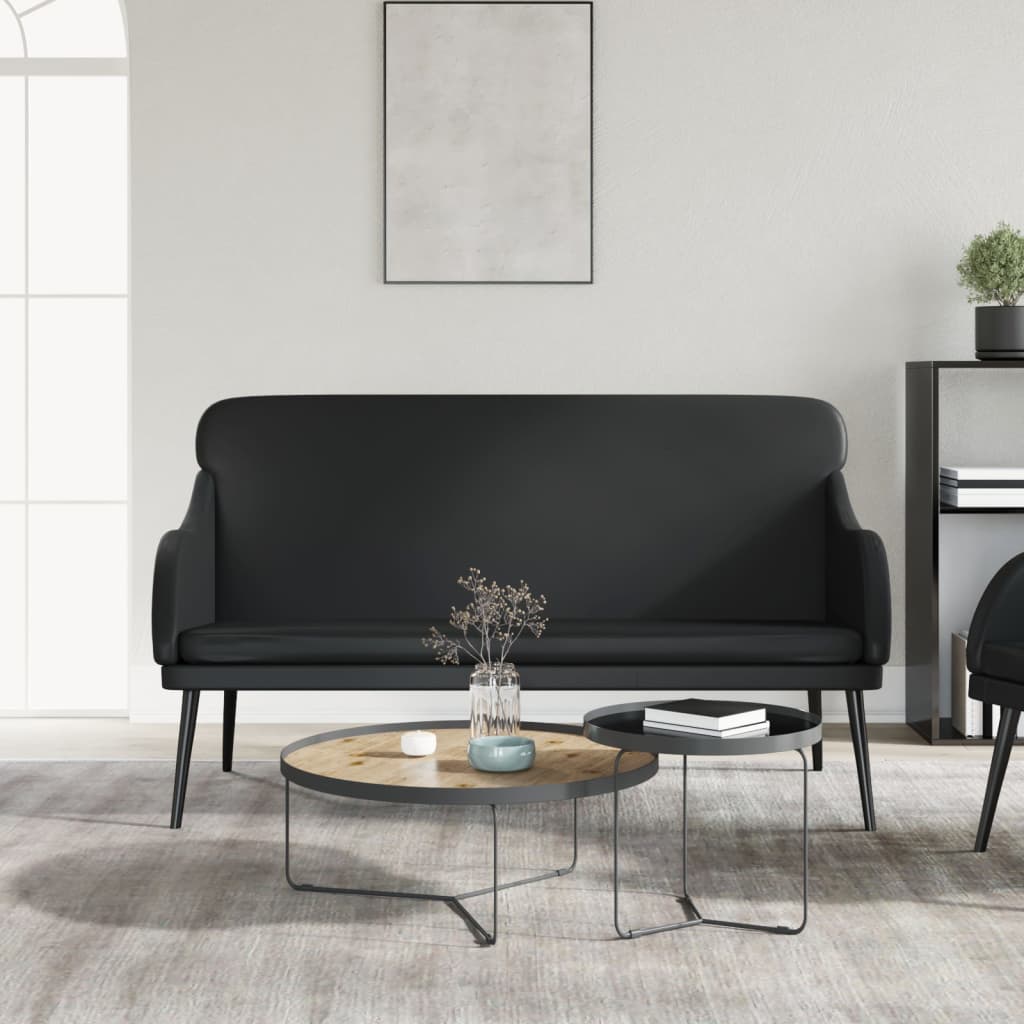 bænk 110x76x80 cm kunstlæder sort