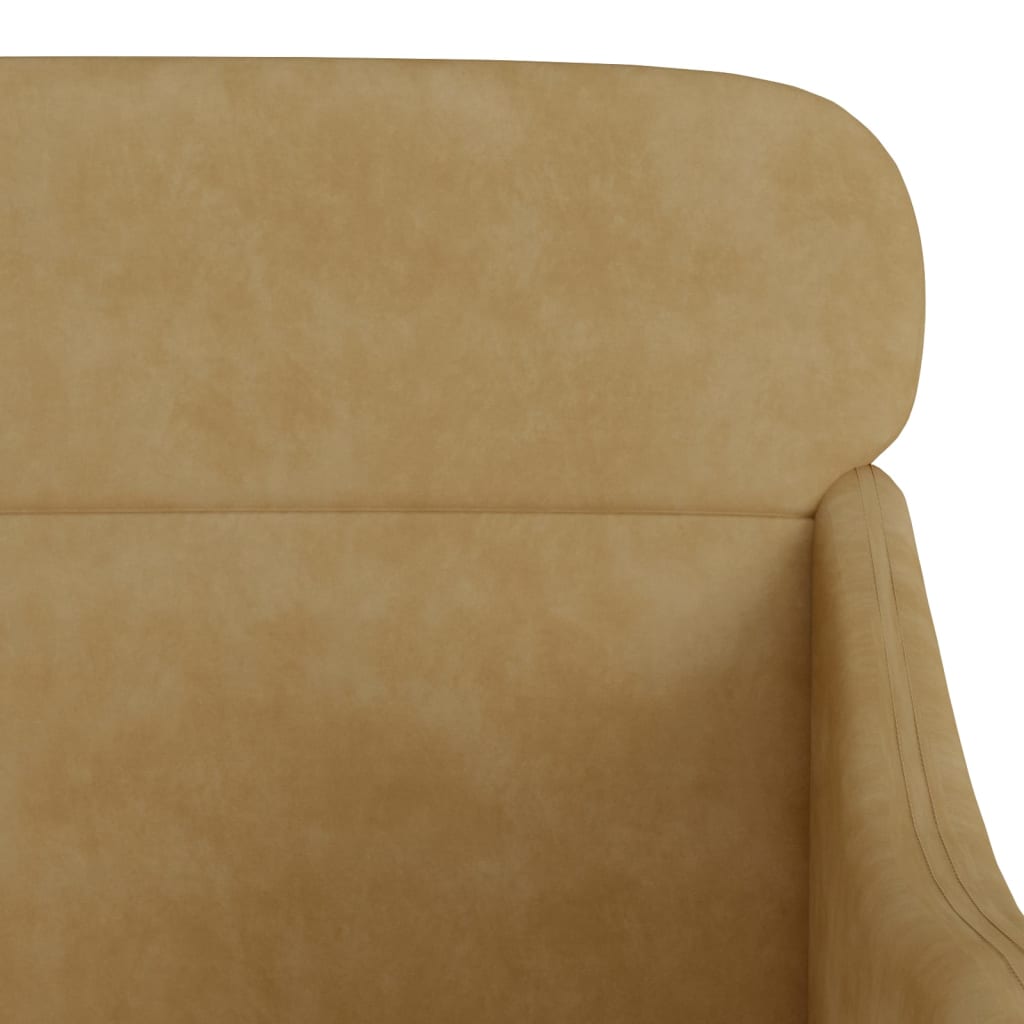 lænestol 63x76x80 cm velour brun