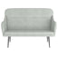bænk 110x76x80 cm velour lysegrå
