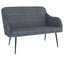bænk 110x76x80 cm velour mørkegrå
