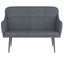 bænk 110x76x80 cm velour mørkegrå