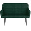 bænk 110x76x80 cm velour Mørkegrøn