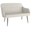 bænk 110x76x80 cm velour cremefarvet