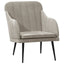 lænestol 63x76x80 cm velour lysegrå