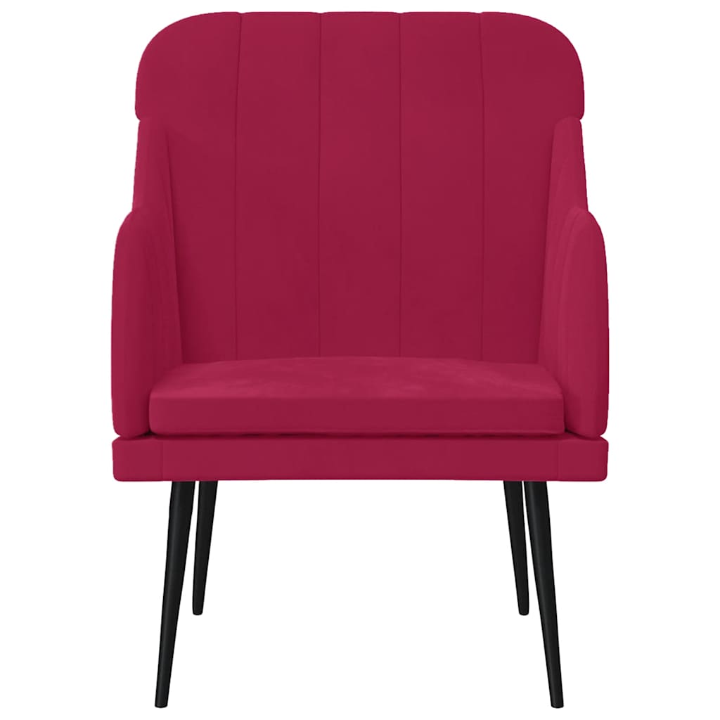 lænestol 63x76x80 cm velour Vinrød