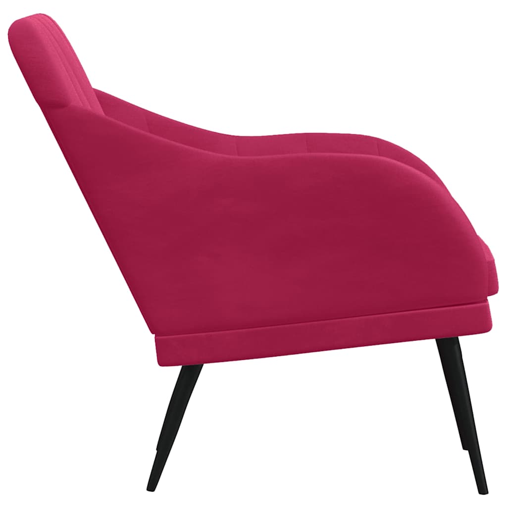 lænestol 63x76x80 cm velour Vinrød