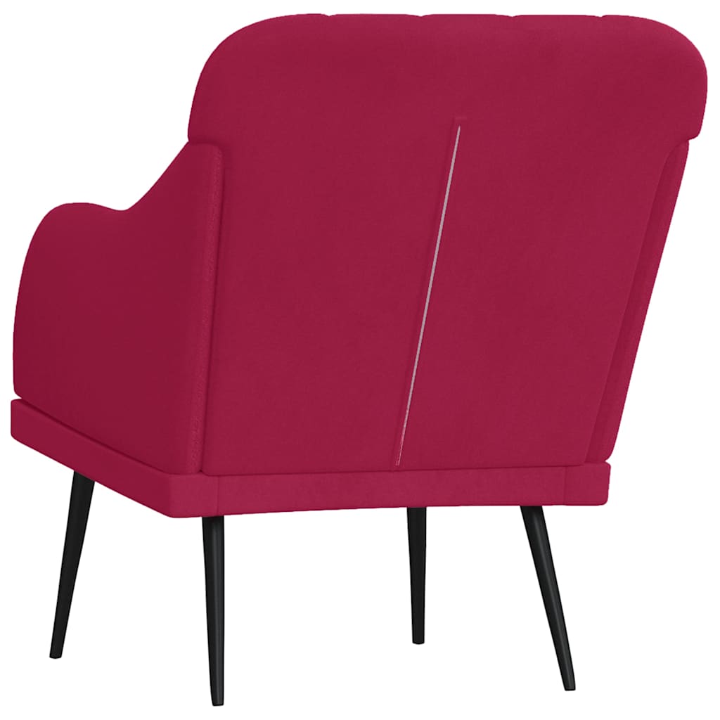 lænestol 63x76x80 cm velour Vinrød