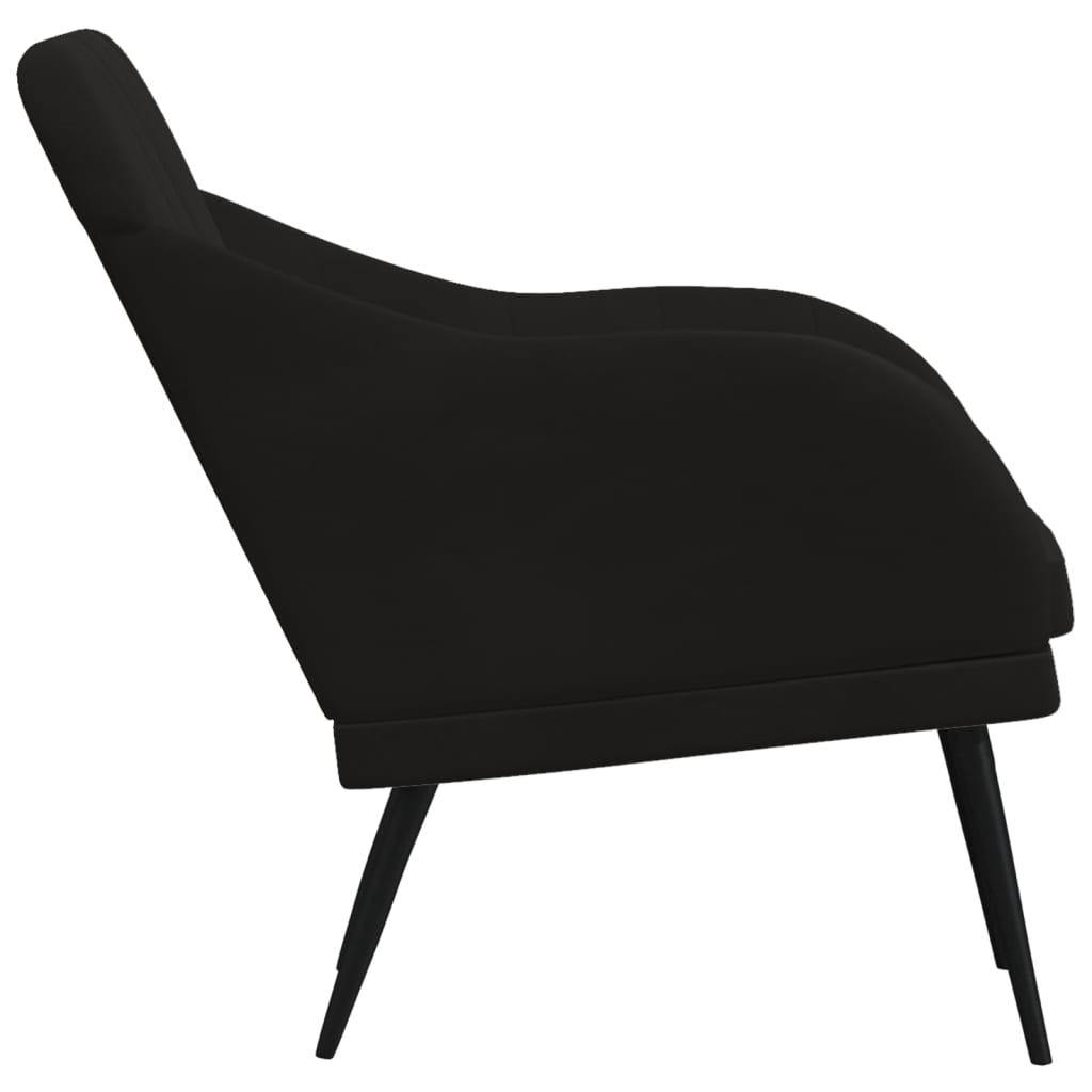 lænestol 63x76x80 cm velour sort
