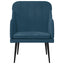 lænestol 63x76x80 cm velour blå