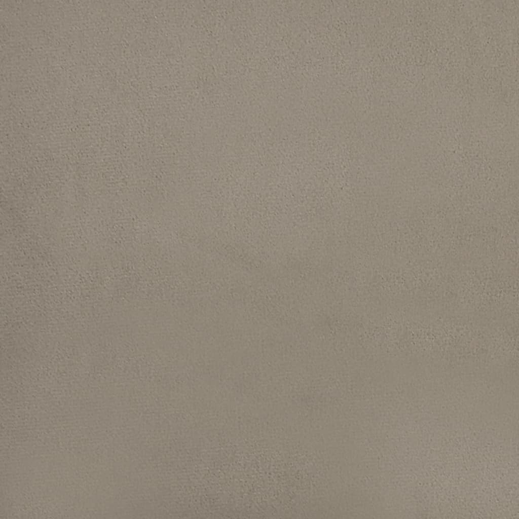 bænk 110x76x80 cm velour lysegrå