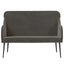 bænk 110x76x80 cm velour mørkegrå
