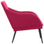 bænk 110x76x80 cm velour vinrød