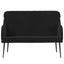 bænk 110x76x80 cm velour sort