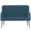 bænk 110x76x80 cm velour blå
