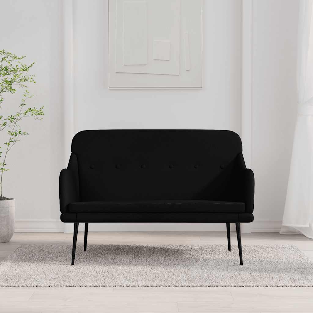 bænk 110x76x80 cm stof sort