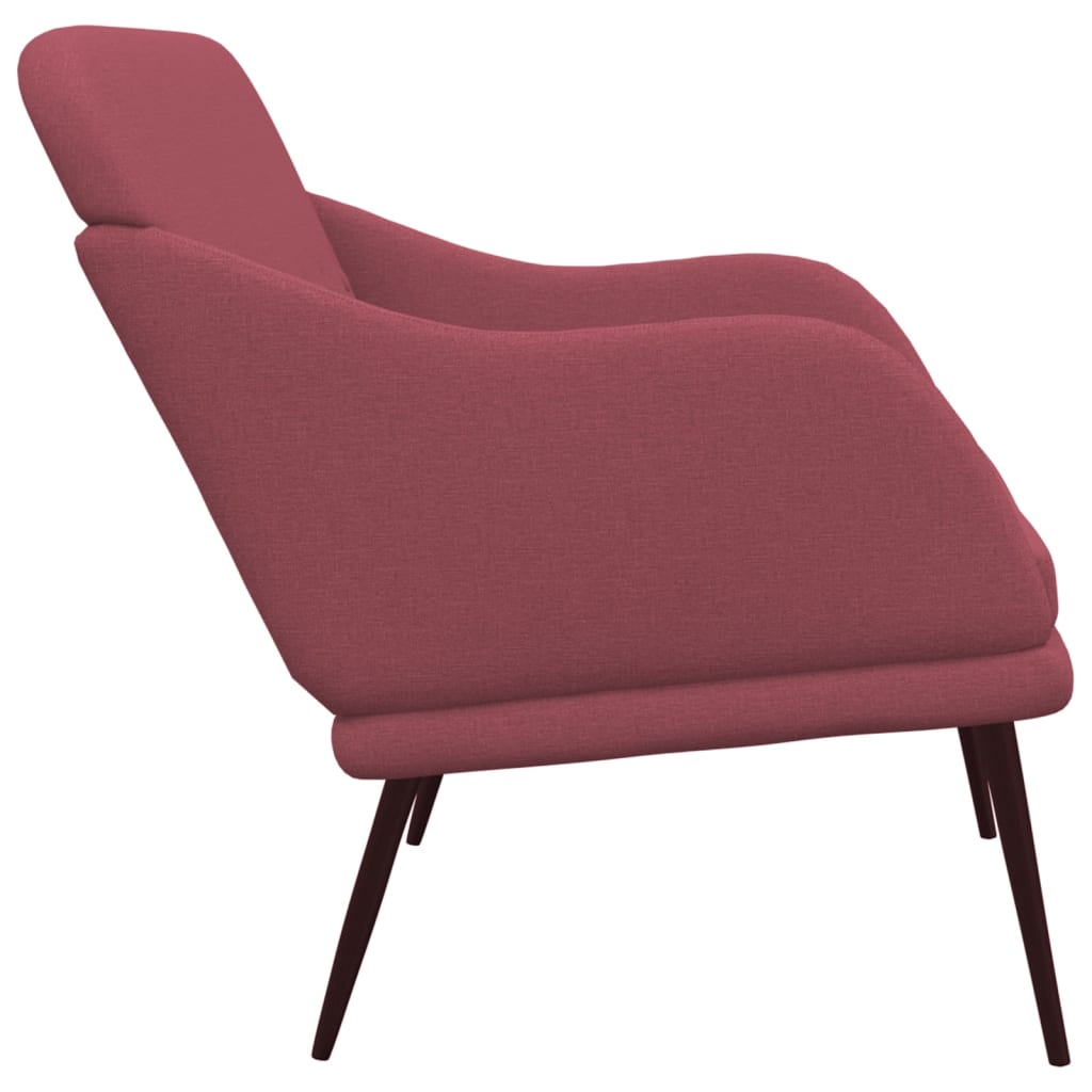bænk 110x76x80 cm stof vinrød