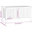 opbevaringskasse til haven 115x49x60 cm massivt fyrretræ hvid