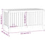 opbevaringskasse til haven 121x55x64 cm massivt fyrretræ hvid