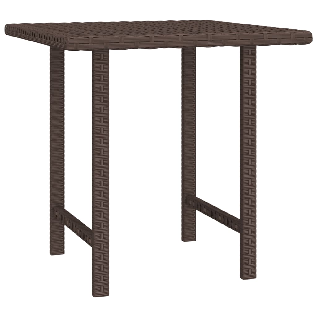 sideborde 3 stk. polyrattan brun