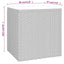 sidebord 40x37x40,5 cm polyrattan og hærdet glas sort