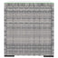 sidebord 40x37x40,5 cm polyrattan og hærdet glas grå